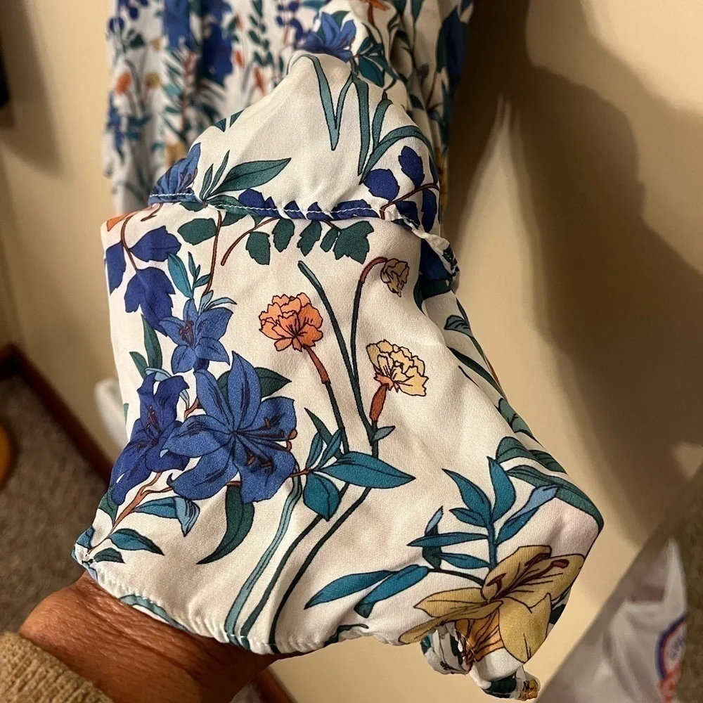 Parker Antastasia Silk Floral Cold Shoulder Mini Dress Sz XS